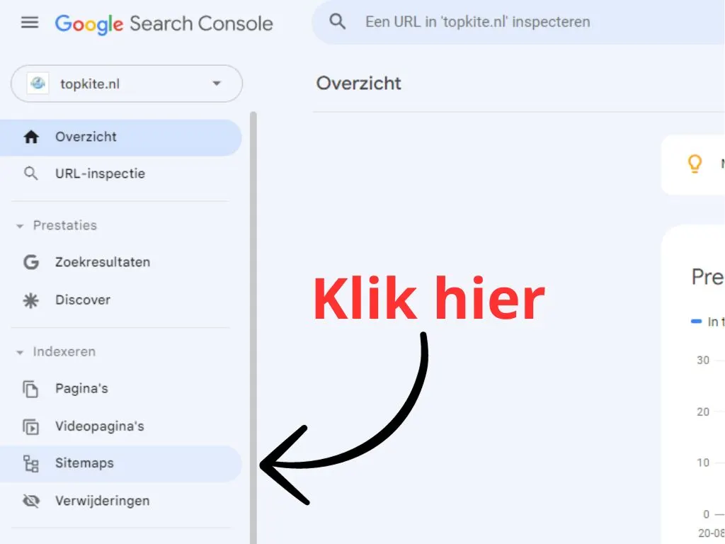 navigating to sitemaps in google search console